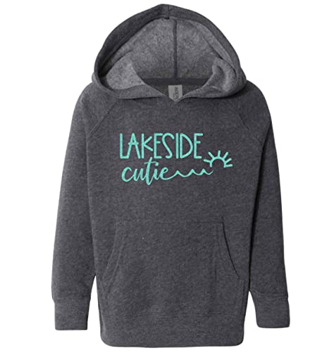 Girls Boys Lake Hoodie Lakeside Cutie Toddler Youth Shirt Lake Life Bum Sweatshirt Kid Child Gift Soft Navy Blue Mint Turquoise Rose Gold