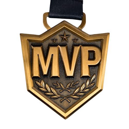 MVP Medal Premium 4" Metal Award Medal for Champions Most