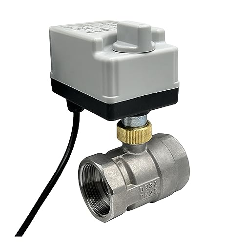 Válvula de bola motorizada de acero inoxidable DN15 con actuador de alta resistencia 220V 2