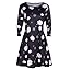 Vestido De Navidad Para Niñas - Estilo Swing Con Estampado De Santa O Muñeco De Nieve, Manga Larga