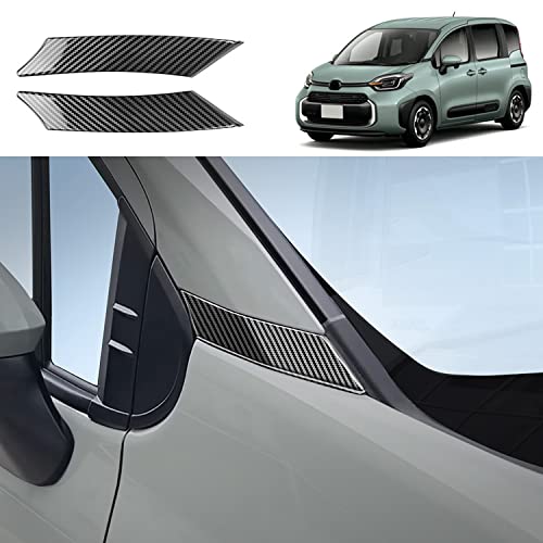 YOAMO ヨタ 新型シエンタ(SIENTA) 10系(2022年8月~現行) 専用 フロント Aピラーカバー ガーニッシュ フロント サイドピラーカバー 外装パーツ アクセサリー ABS樹脂製 2PCS(カーボン調)