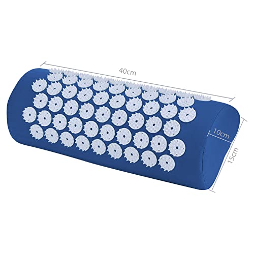 Belmalia Acupressure pillow for the shoulders and neck, bolster, massage cushion, relaxation cushion, TCM Blue - Image 4