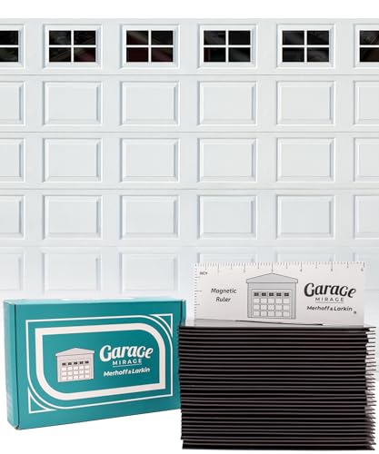 Merhoff & Larkin Magnetic Garage Door Decals | Black Bubble Pattern | 32 Pre-Measured Decals | Vinyl Material | Minimalist Style | Easy Installation & Outdoor Use