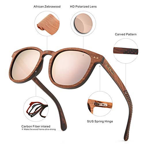 HD Polarized Wood Sunglasses for Men and Women UV400 Protection Sports Classic Retro3