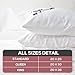 Superity Linen Pillow Cases Standard Size - Soft and Breatheable Cotton White Pillow Cases Set of 2 with Envelope Enclosure. Pillow Covers are 20 x 26. Protect Pillow and Enhance Bedroom Appearance.