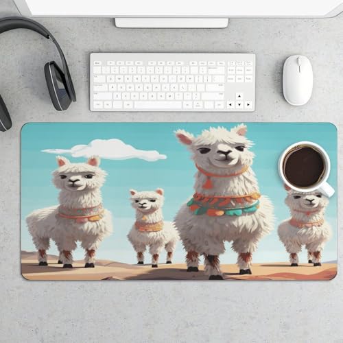 Cute Llama desk mat mouse pad grande antideslizante miniatura 5
