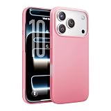 LISEN 超薄型 iPhone 17 Pro 用 ケース Magsafe対応 マット感 指紋防止 擦り傷防止 軽量PC素材 日常保護 ワイヤレス充電対応 ストラップホール付き アイフォン17Pro 携帯カバー 6.3インチ for あいふおん17プロ (ピンク)