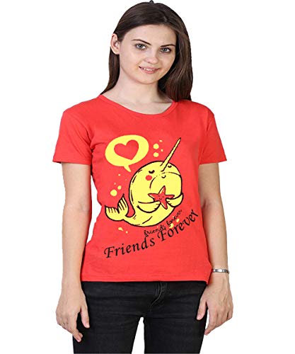 Image of Womens Regular Fit Half Sleeve Red,Black,Grey,Royal Blue T Shirt Pack of 4