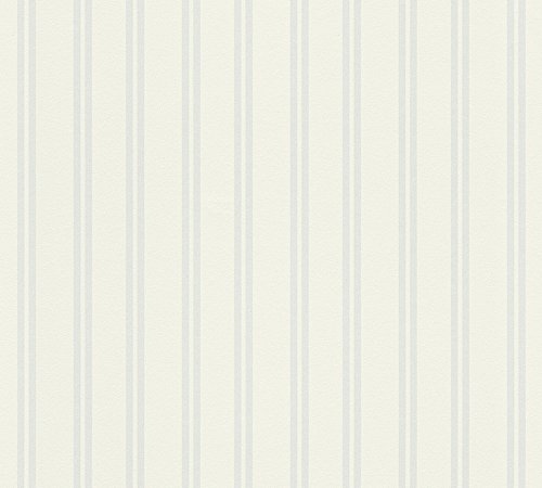 A.S. Création Vliestapete Simply White 4 Tapete 10,05 m x 0,53 m weiß Made in Germany 552037 5520-37