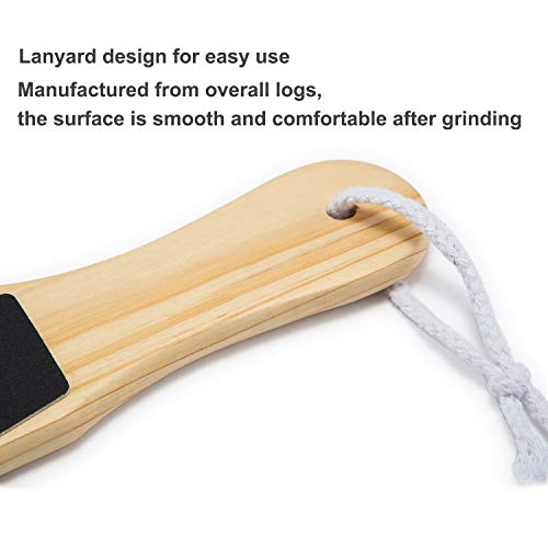 Boobeen Quality Wood Foot File - Double Sided - Foot Callus Remover For Women And Men - Foot Care Pedicure Metal Surface Tool To Remove Hard Skin #TOP3