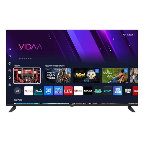 Kiano Elegance 50' Smart TV VIDAA, UHD 4K, D-LED, HDR, Dolby Digital Plus, Wi-Fi, HDMI/USB, DVB-T2/S2/C, Diseño sin Marco, Grabación PVR, 178° Ángulo de visión