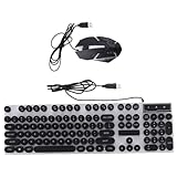 Clavier filaire pour ordinateur - pour contrôler le rétroéclairage, clavier rétroéclairé aux couleurs de l'arc-en-ciel, jeu, clavier et souris ergonomiques