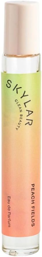 Skylar Peach Fields Eau de Parfum - Hypoallergenic & Clean Perfume for Women & Men, Vegan & Safe for Sensitive Skin - Sweet Perfume with Notes of Mandarin, Grapefruit, Peach - 10mL /0.33 Fl oz