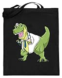11EINHALB Premiumdruck DE! Lustige Dinosaurier Tasche für deine Freunde und die Familie. Dieser Doktor Kostüm Stoffbeutel ist für alle, die eine Arzt oder T-Rex Einkaufstasche suchen.