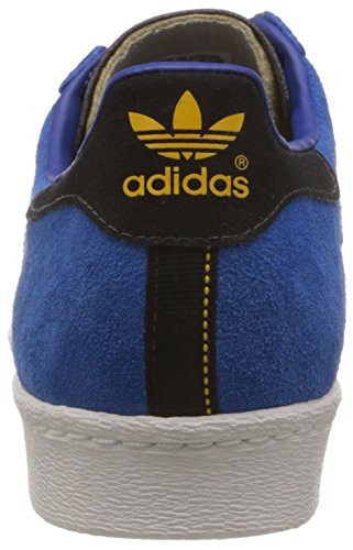 Image of adidas Originals Men's Superstar 80S Blue, White and Yellow Sneakers - 7 UK