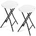TAVR Folding Stool,Set of Two,Light Weight Metal and Plastic Folding Stool,400lb Capacity,2-Pack White,CH1003