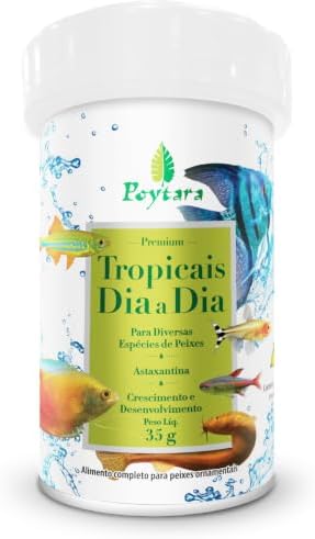 Poytara Ração Para Peixes Tropicais Dia Até Dia 35G Para Peixes