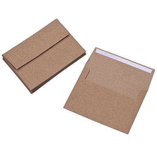 image for WAN 100 Pack, Size A4, 100lbs Brown Kraft Paper 4 x 6 Envelopes - for 