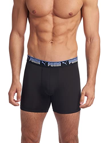 PUMA Men s 3 Pack Training Fit Boxer Briefs, Castlerock, Medium