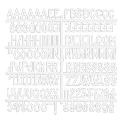 Lusofie Felt Board Letters 3/4 Inch Letter Board Letters Plastic Letter Board Sign Multipurpose Message Board Letters with Letters Numbers and Symbols Only for Felt Letter Board 441Pcs (White)
