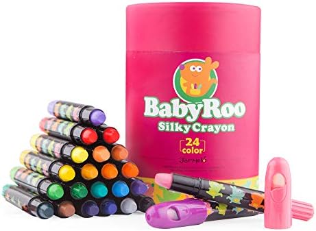 Jar Melo Baby Roo Silky Washable Crayons 24 Colours