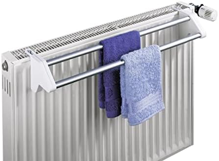 WENKO Radiator Clothes Dryer Standard-extendable, Aluminium, White, 13 x 62-110 x 11.5 cm