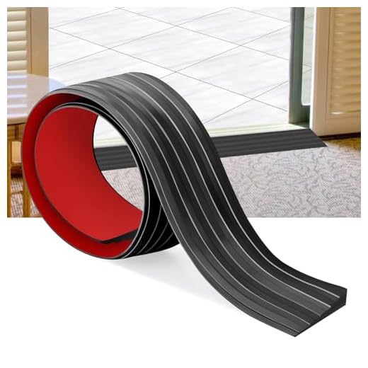 Door Threshold Ramps Self Adhesive Rubber Wheelchair Ramp for Doors Disabled Rubber Ramp for Robot Vacuum Cleaners, Scooters and Strollers (Black, 5cm X 1cm X1m)