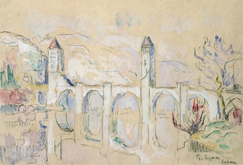 Pintura mural en lienzo de 60x90cm con reproduccion detallada de Paul Signac para el hogar