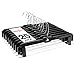 House Day 14" 25pcs Black Plastic Skirt Pants Hanger Slack Bottom Hangers with Clips