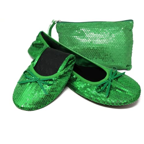 Silky Toes Foldable Sequin Shoes for Women...