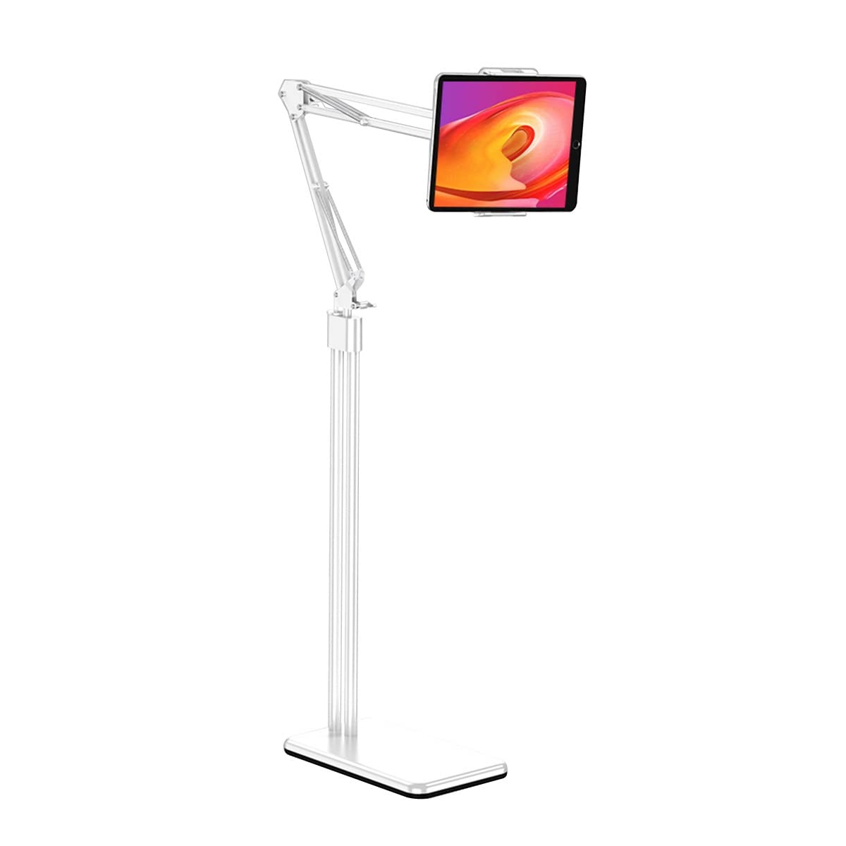 BKHsgDXJ Phone stand 360 Degree Rotating Tablet Stand,4-11.9" Devices Adjustable Holder,for Standing Sitting Lying Down Use(White)