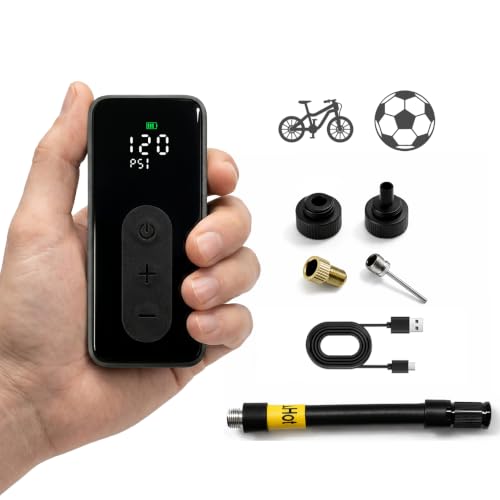 KOSTA Electric Bike Pump, 120PSI Mini Portable Bicycle Pump, Fast Inflate