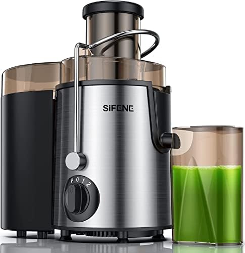Juicer Machine, SIFENE 3" Wide Mouth 500W Centrifugal Juicer for Vegetable and Fruit, Juice Extractor, Juice Maker Machines with 3-Speed Setting, Easy to Clean
