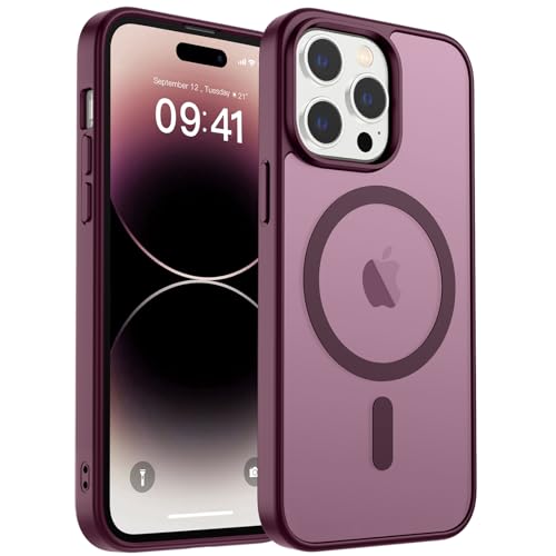 zapica Magnetic for iPhone 14 Pro Max Case, Wine Red