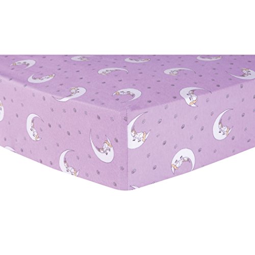 Trend Lab Unicorn Moon Deluxe Flannel Fitted Crib Sheet