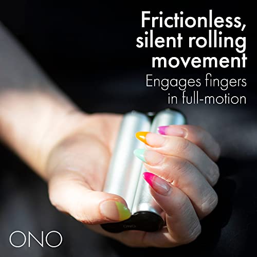 Image of ONO Roller - Handheld Fidget Toy for Adults | Help Relieve Stress, Anxiety, Tension | Promotes Focus, Clarity | Compact, Portable Design (Grey, Full Size - Aluminum)