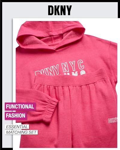 DKNY Girls Fleece Set - 2 Piece Matching Set Sweatshirts and Sweatpants - Girls' Fashion Fleece Outfit (4-16)3