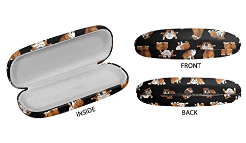 Image of WIRESTER Hard Shell Eyeglasses Case, Clamshell Sunglasses Holder Protective Cover with Microfiber Cloth