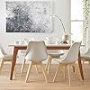 Frixovel Sedie sala da pranzo, sedia scandinava Set di 6, ideale per sala da pranzo, soggiorno, cucina, camera da letto (6, bianco, standard)