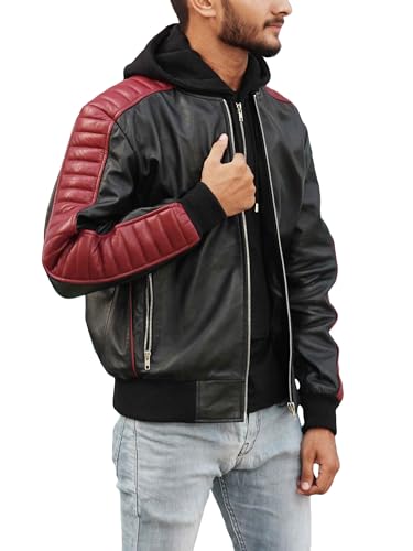 Miami The Fall Ryan Gosling Guy 2024 Vice Stunt Team Leather Bomber Jacket, Detachable Hood2