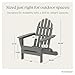 POLYWOOD AD5030GY Classic Folding Adirondack, Slate Grey
