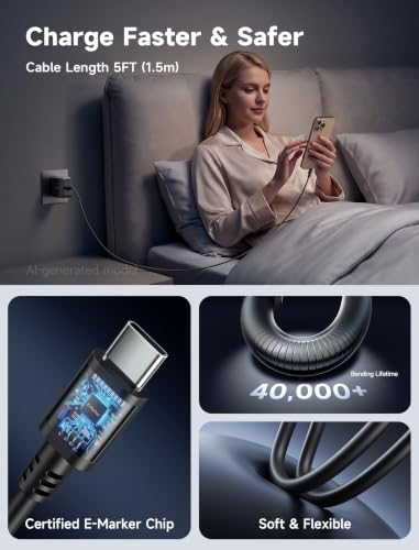 Image of JSAUX 45W USB C Charger for Steam Deck /OLED with 10FT Cable