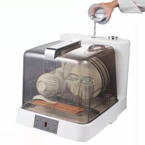 MhWrughts Compact Table Top Dishwasher, No-Installation Dishwasher for Household, Touch Control, LED Display, for Home Kitchen Baby Care