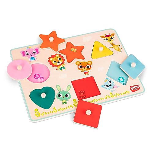 B. toys - Farben Steckpuzzle - Holzpuzzle - Puzzle für Kinder - Formen,...