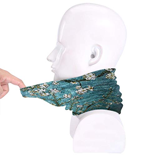 Funindiy Almond Blossoming Face Mask Neck Gaiter For Men Women Reusable Washable Cloth Bandanas Funny Balavaca Wind Dust Protection For Ski Runing Motorcycle #TOP4