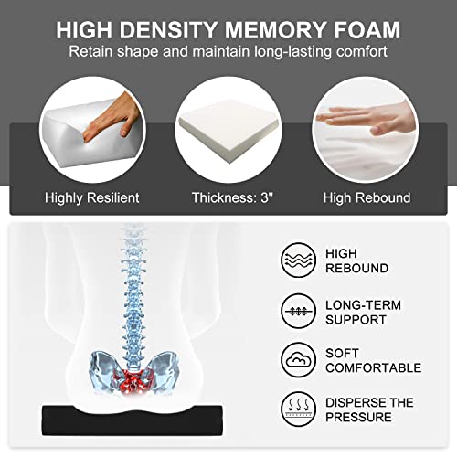 Wellsin Outdoor Chair Cushions For Patio Furniture - Patio Chair Cushions Set Of 4 - Waterproof Square Corner Outdoor Seat Cushions 18.5"X16"X3", Black #TOP4