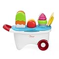 Chicco Gioco Carretto dei Gelati, Playset 2in1, attività di impilamento e Incastro, attività Gioco di Ruolo, Pratica Maniglia e Ruote libere, Playset 19 Pezzi per comporre deliziosi Dolci, 12-36 M