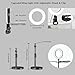 Ring Light with Stand, Desk Ring Light with Clip Upgraded 10W 3000K-6500K Travel Desktop Light for Phone Selfie Laptop Zoom Video Makeup Vlog Tiktok Live Streaming