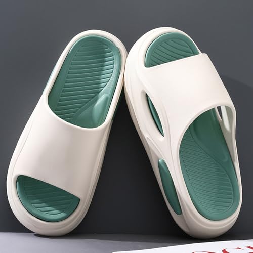 Men's Sandals - Summer Thick-Soled Anti-Slip Slides for Men & Women, Beach Bathroom Shoes, Elevating Comfort, 5 Colors US 6-113