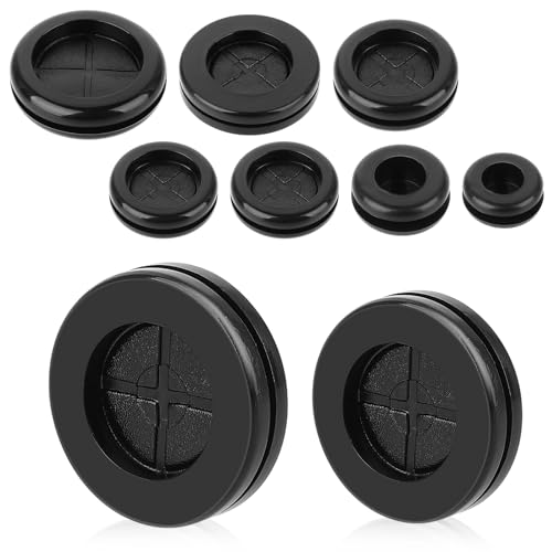 Gummitüllen Set, 52 Stück Kabeldurchführung Gummi, 7 Größen O Ring Gummi Sortiment, Kabeldurchführung Wasserdicht, Gummitüllen von Schützen Sie Stecker und Leitungen(8/10/16/20/22/25/38 mm)